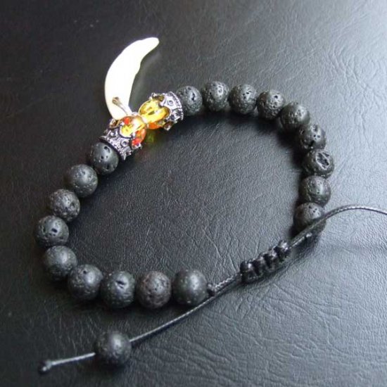 【表示現品】狼牙ラバストーンビーズブレスレット - WTB-25032