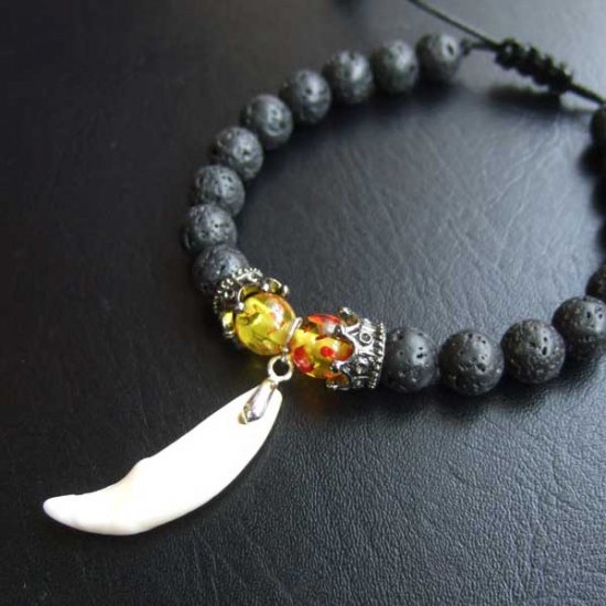 【表示現品】狼牙ラバストーンビーズブレスレット - WTB-25032