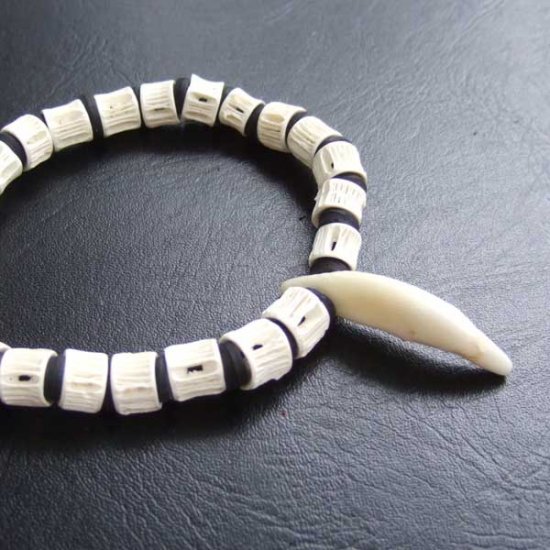 【表示現品】狼牙ビーズブレスレット - WTB-25038