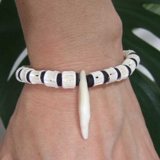 【表示現品】狼牙ビーズブレスレット - WTB-25038