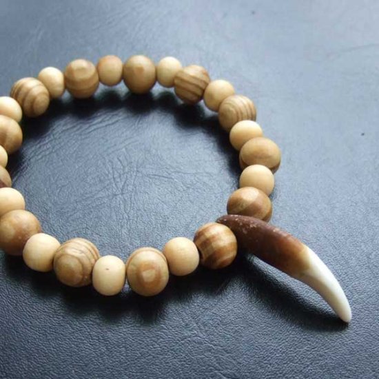 【表示現品】狼牙ビーズブレスレット - WTB-25040