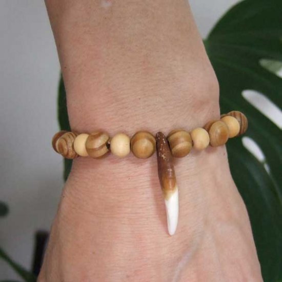 【表示現品】狼牙ビーズブレスレット - WTB-25040