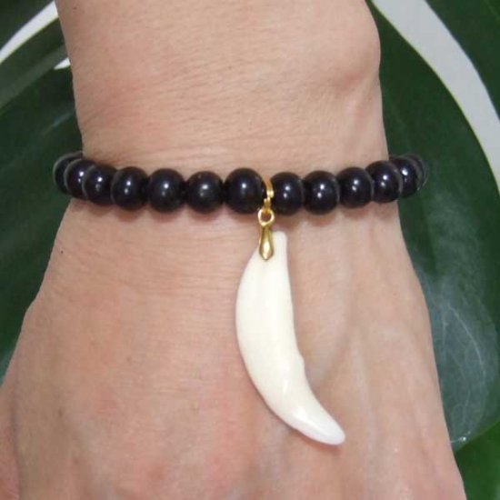 【表示現品】狼牙ビーズブレスレット - WTB-25041