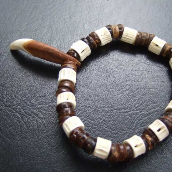 【表示現品】狼牙ビーズブレスレット - WTB-25042