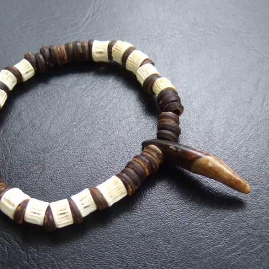 【表示現品】狼牙ビーズブレスレット - WTB-25043
