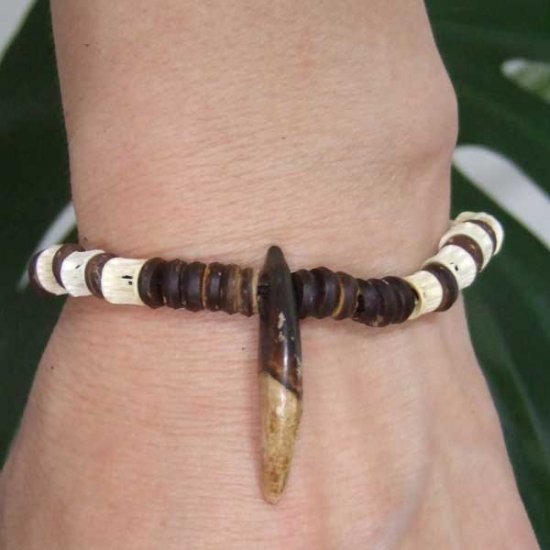 【表示現品】狼牙ビーズブレスレット - WTB-25043