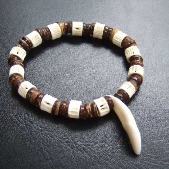 【表示現品】狼牙ビーズブレスレット - WTB-25044