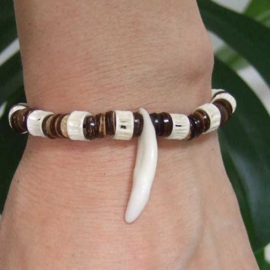 【表示現品】狼牙ビーズブレスレット - WTB-25044