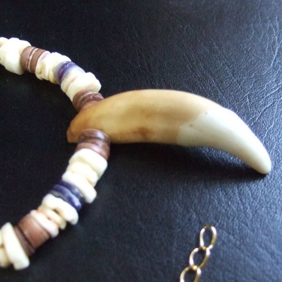 【表示現品】狼牙・ビーズネックレス - WTN-15029