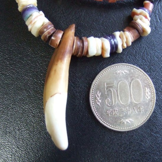 【表示現品】狼牙・ビーズネックレス - WTN-15029