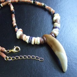 【表示現品】狼牙・ビーズネックレス - WTN-15029