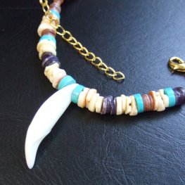 【表示現品】狼牙・ビーズネックレス - WTN-15052