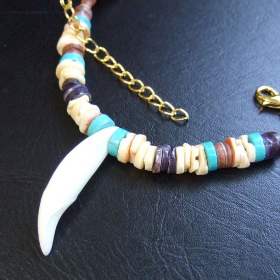 【表示現品】狼牙・ビーズネックレス - WTN-15052