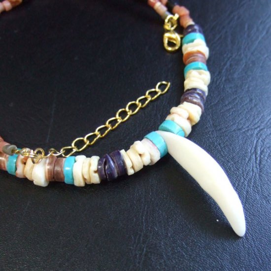 【表示現品】狼牙・ビーズネックレス - WTN-15052