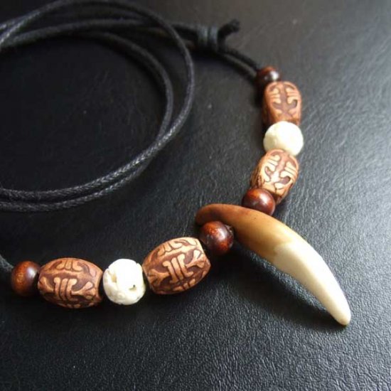 【表示現品】狼牙・ビーズネックレス - WTN-15085