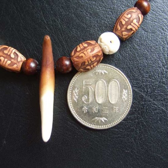 【表示現品】狼牙・ビーズネックレス - WTN-15085