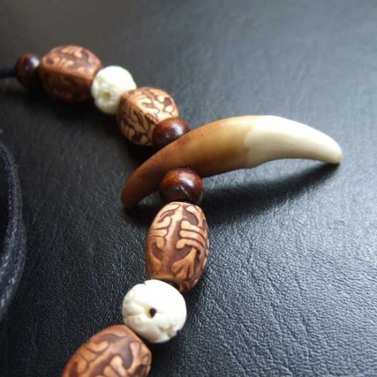 【表示現品】狼牙・ビーズネックレス - WTN-15085