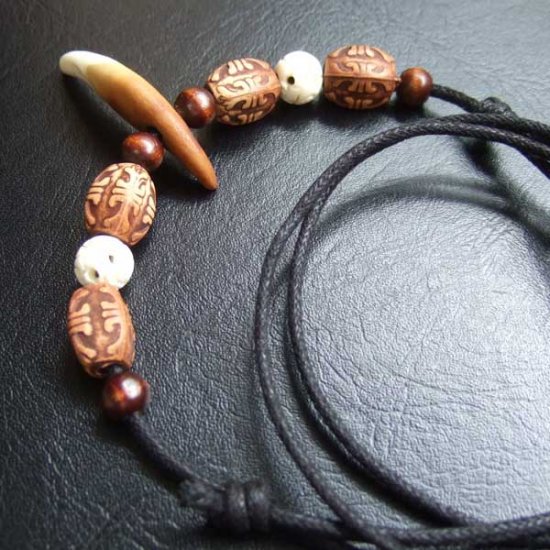 【表示現品】狼牙・ビーズネックレス - WTN-15085