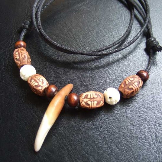 【表示現品】狼牙・ビーズネックレス - WTN-15085