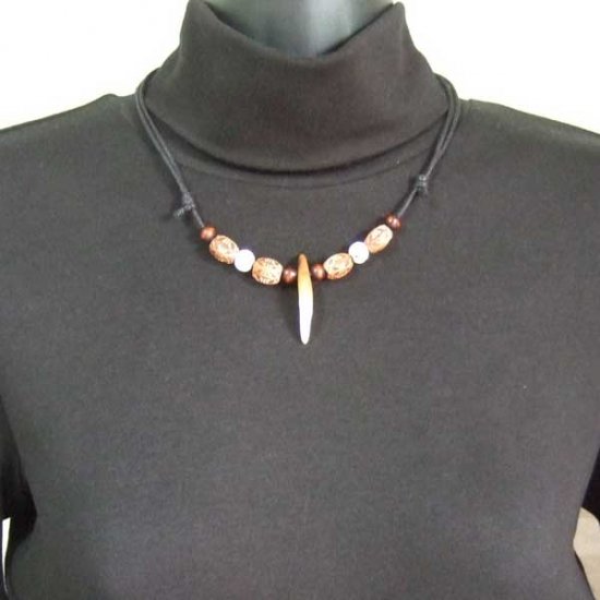 【表示現品】狼牙・ビーズネックレス - WTN-15085