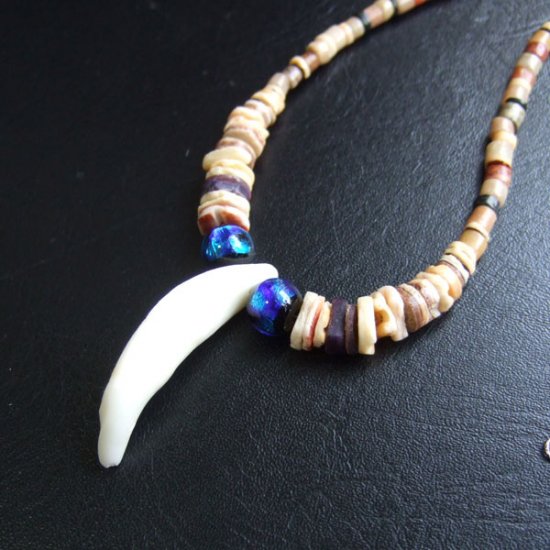 【訳あり現品】狼牙・ビーズネックレス - WTN-20003