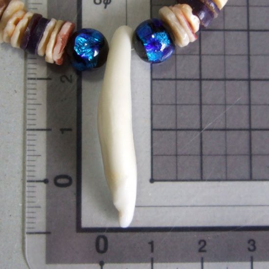 【訳あり現品】狼牙・ビーズネックレス - WTN-20003