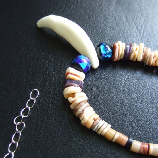 【訳あり現品】狼牙・ビーズネックレス - WTN-20003