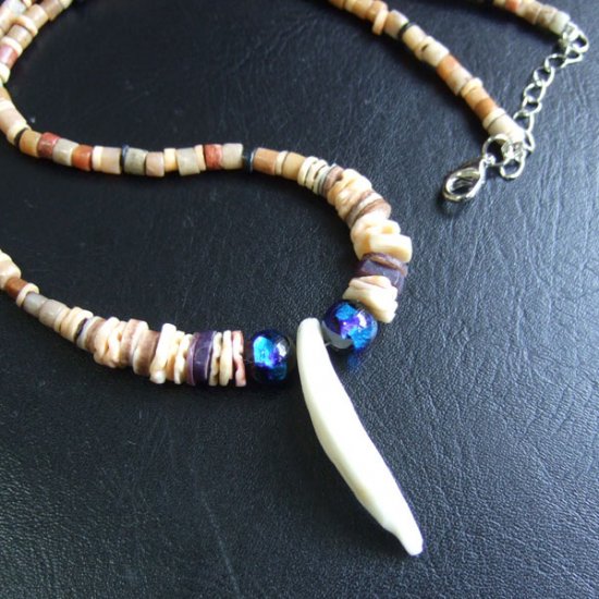 【訳あり現品】狼牙・ビーズネックレス - WTN-20003