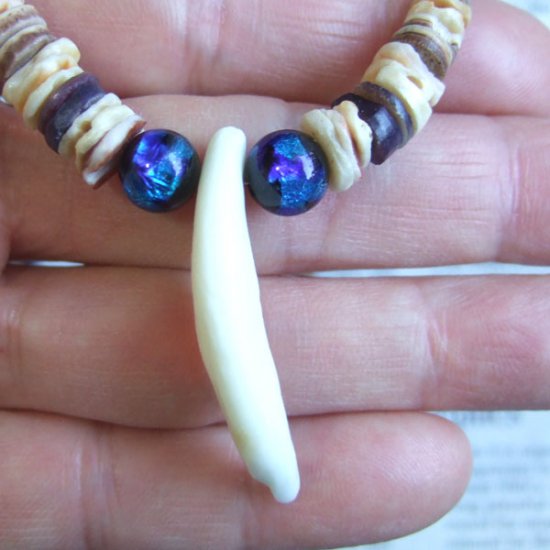 【訳あり現品】狼牙・ビーズネックレス - WTN-20003